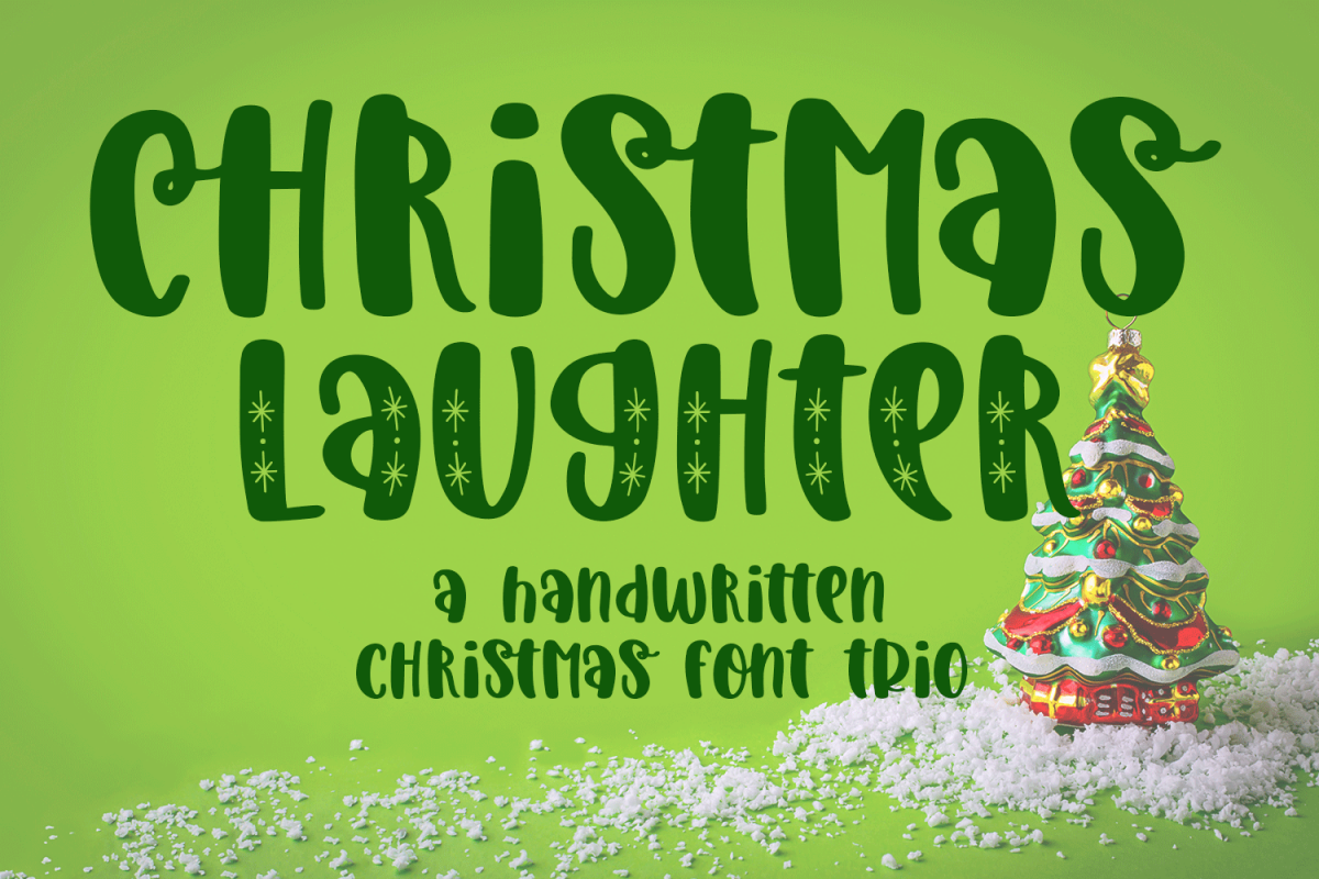 Christmas Laughter - A Holiday Hand-Written Font Trio example image 1
