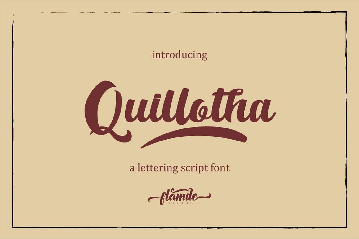 Quillotha - Script Font example image 1