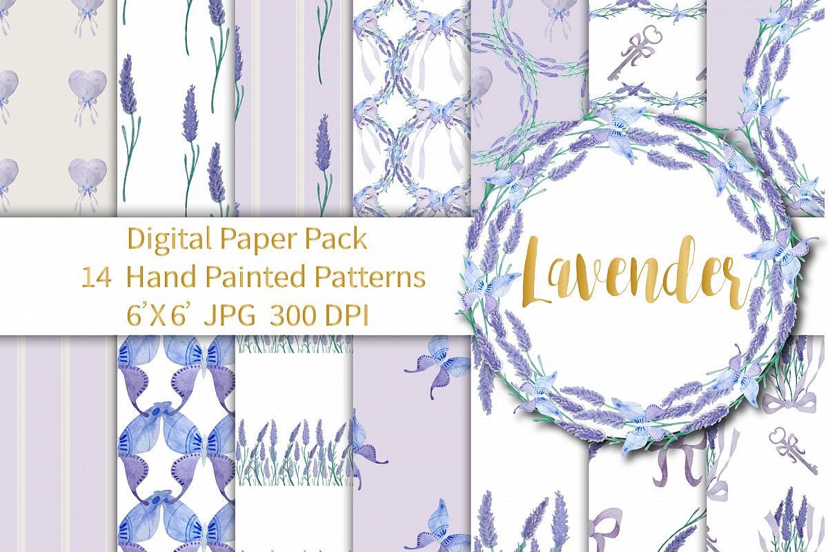 Lavender Digital Paper example image 1