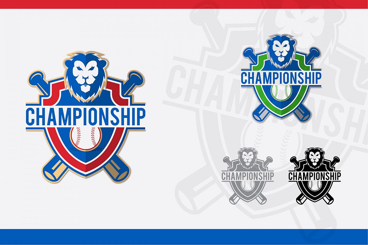 lion baseball logo example image 1