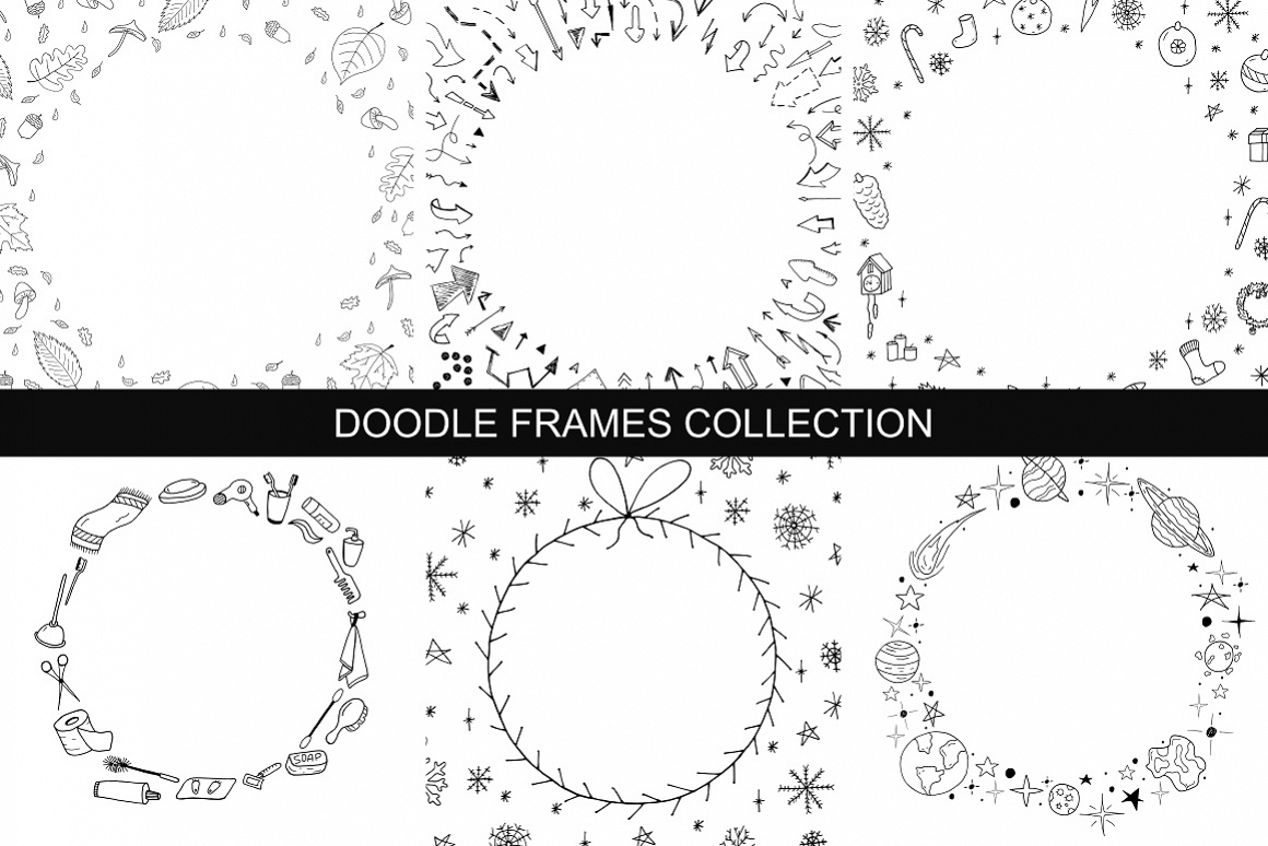 Hand drawn frames collection example image 1