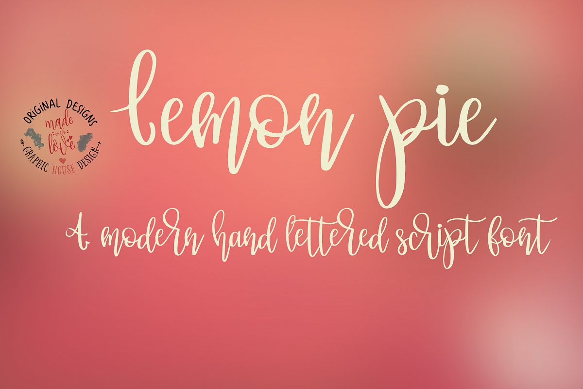 Lemon Pie Modern Hand Lettered Script Font example image 1