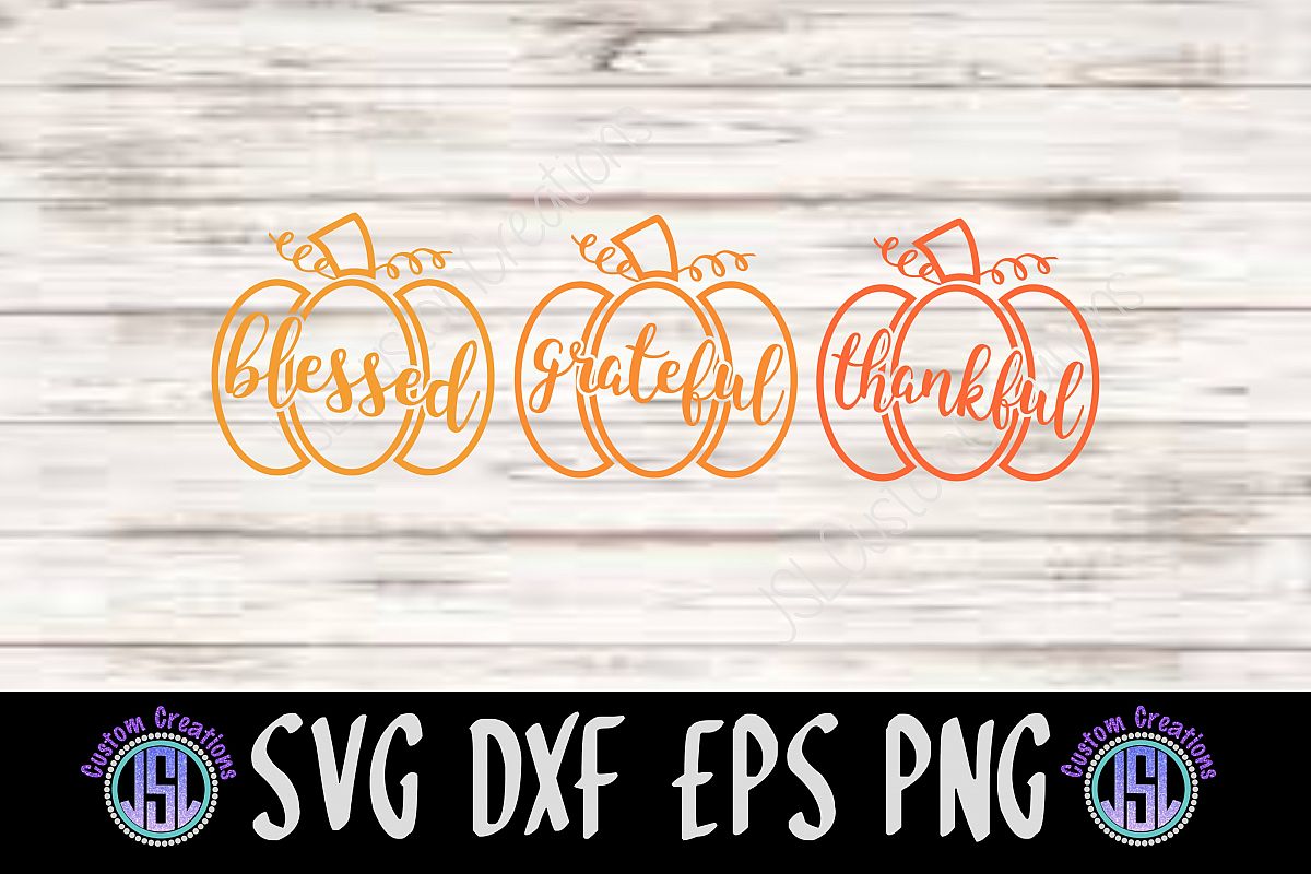 Blessed Pumpkins Set of 3| SVG DXF EPS PNG| Digital (327660) | SVGs