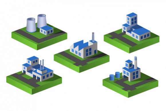 Set of industrial vector icons example image 1