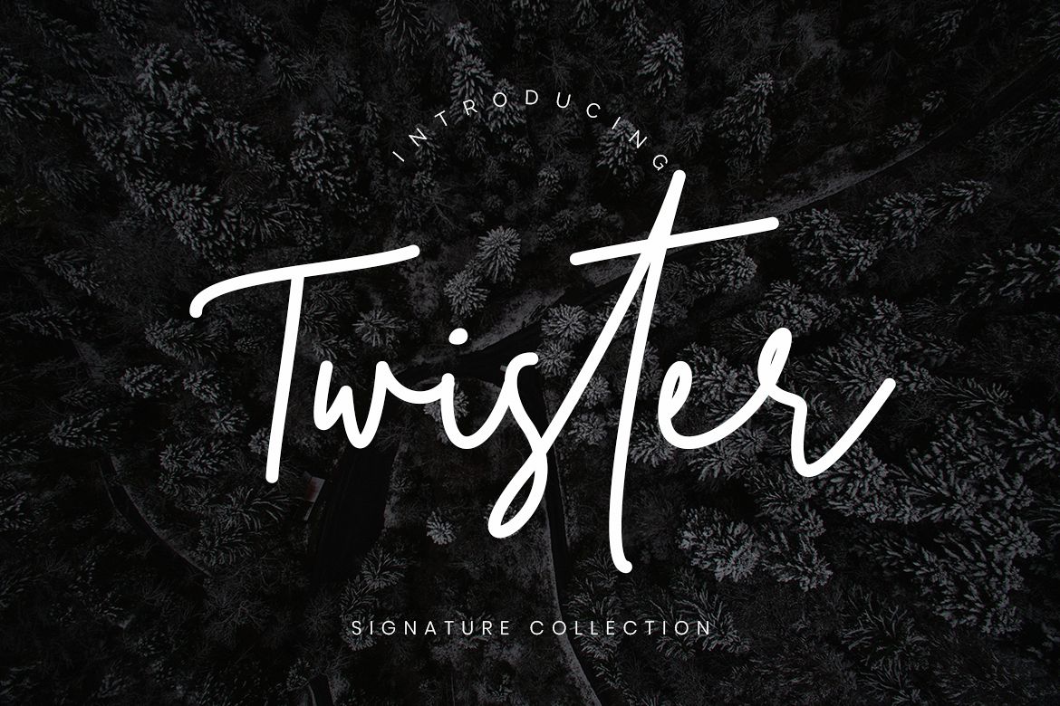 Twister Handwritten Script example image 1