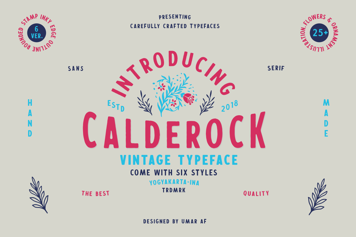 Calderock Typeface Extras example image 1