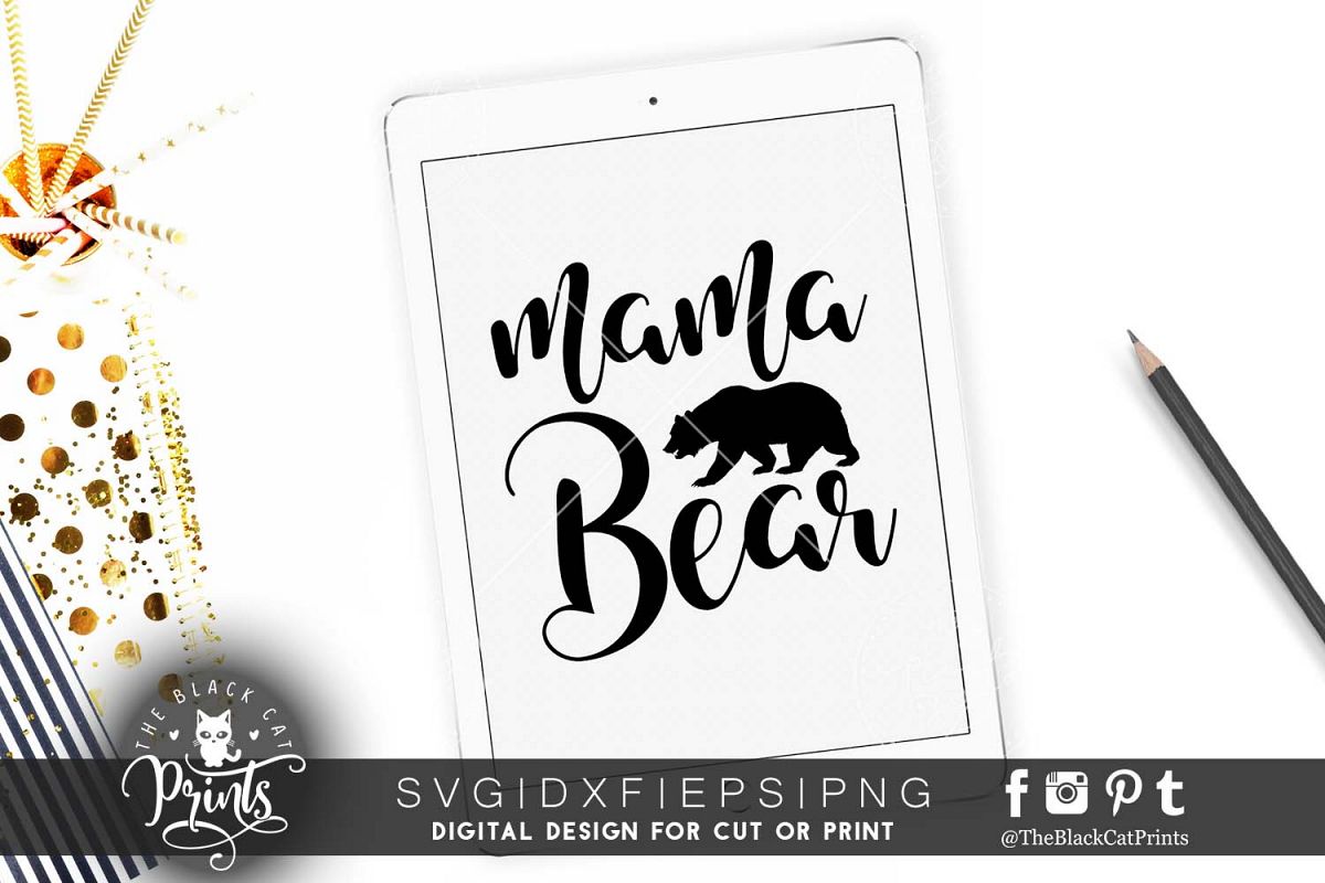 Mama Bear SVG PNG EPS DXF example image 1