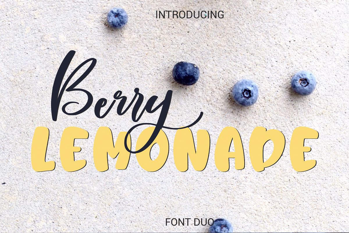 Berry Lemonade Font Duo example image 1