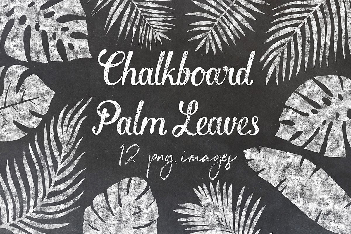 Chalkboard Palm Leaves example image 1