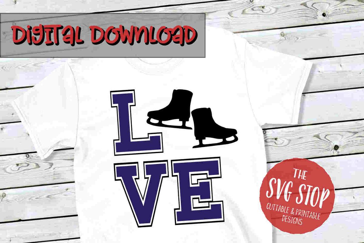 Love Skating -SVG, PNG, DXF example image 1