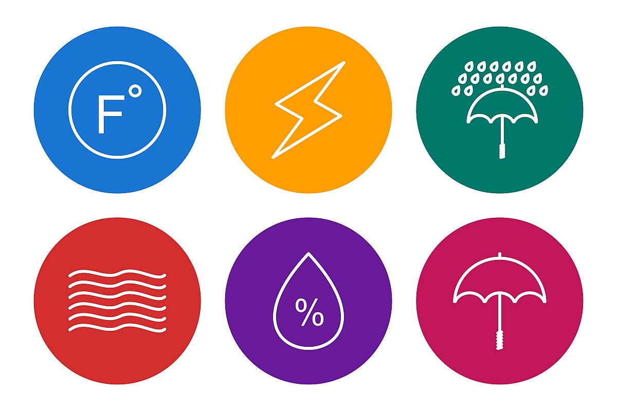 Set Of Weather And Season Icons example image 1