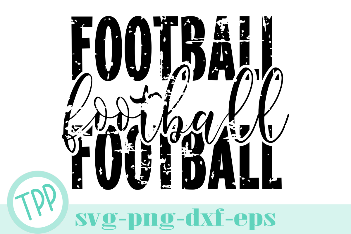 Distressed Football svg, Football season cut file, Fall svg example image 1