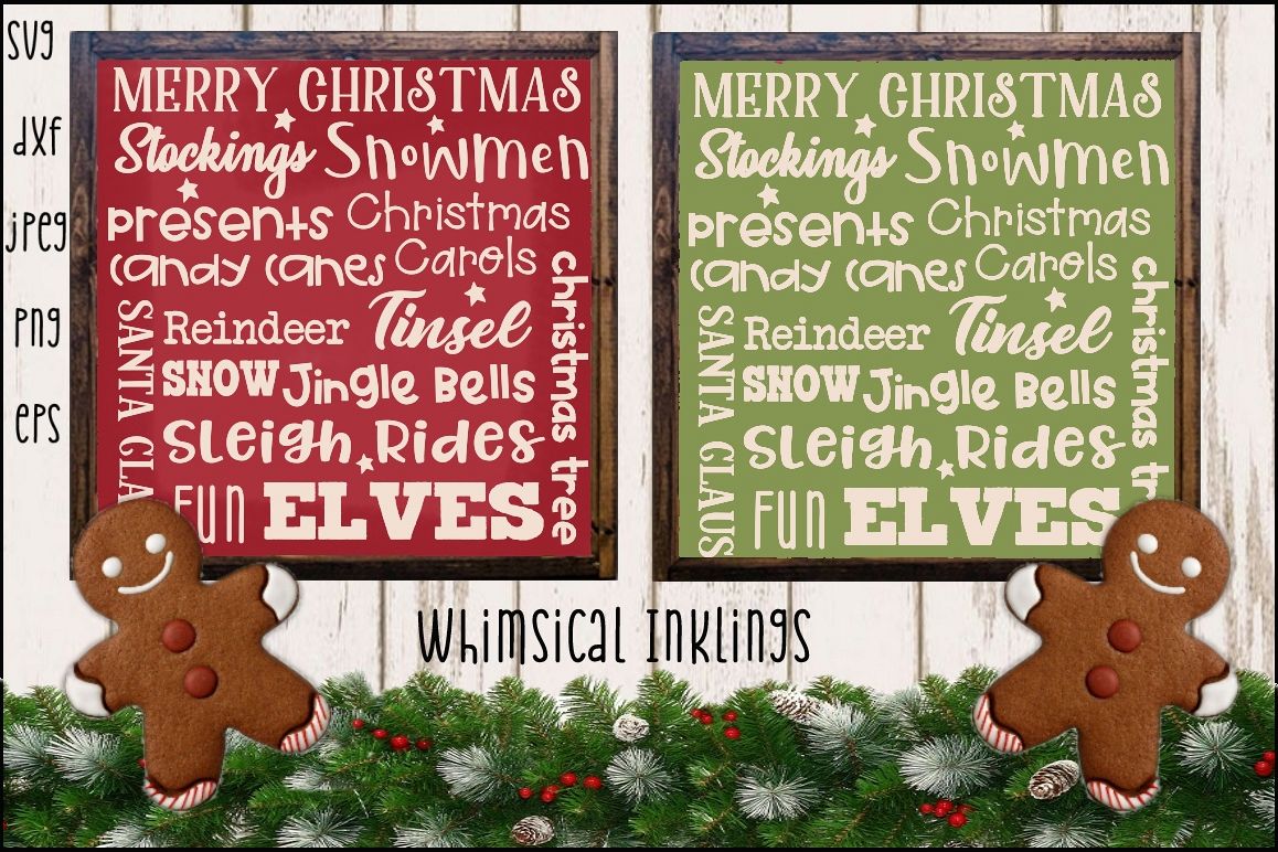 Christmas Collage SVG example image 1