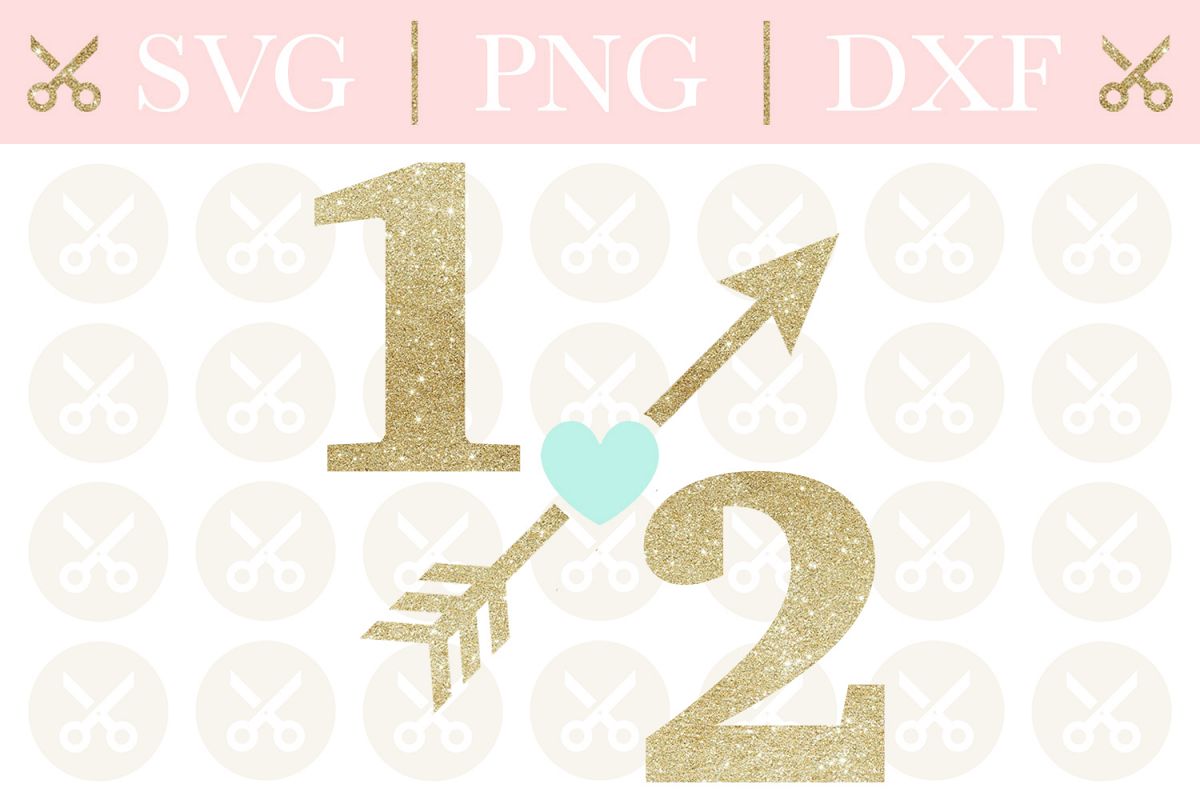 Half Birthday Svg One Half Birthday Arrow Svg Cutting File example image 1