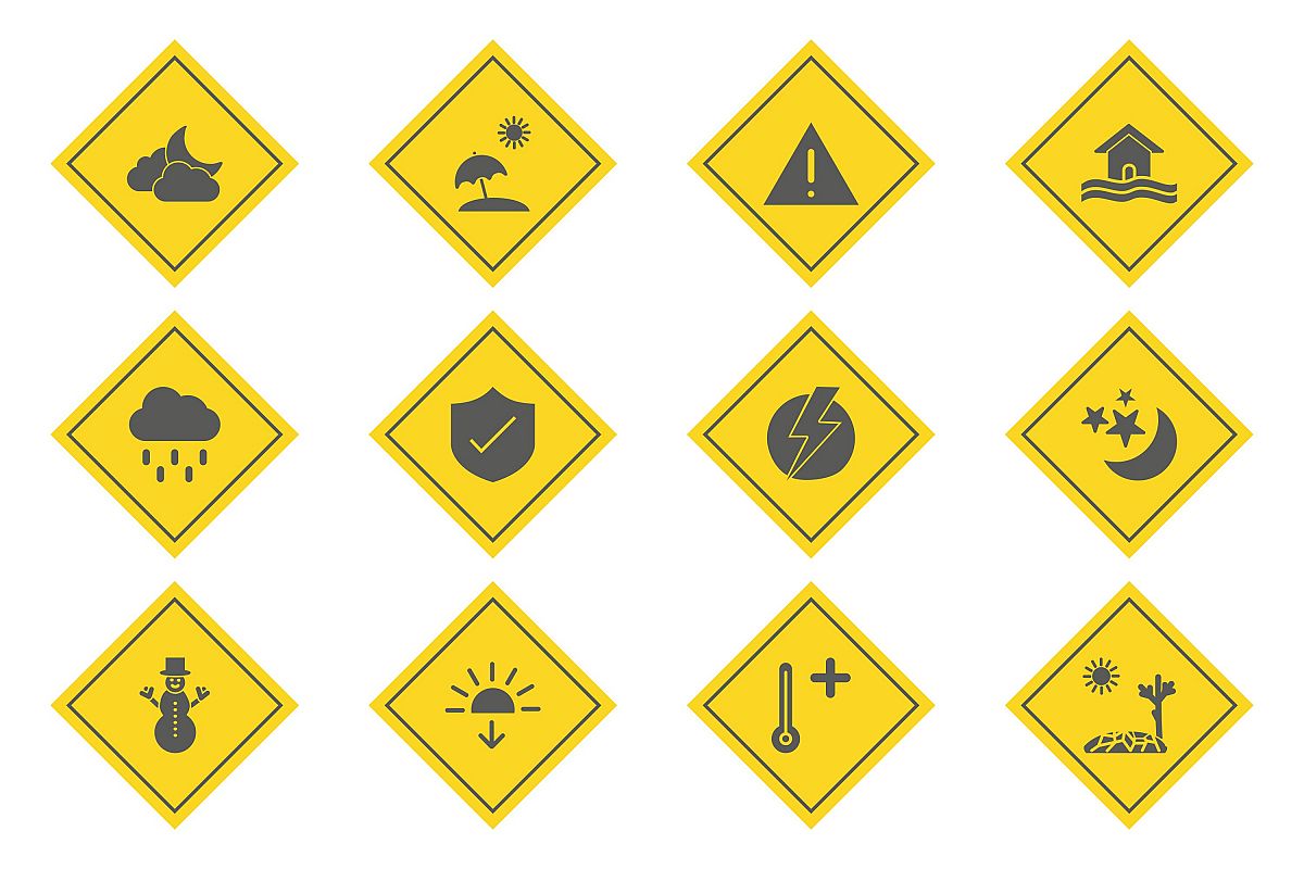 Set Of Weather And Season Icons example image 1