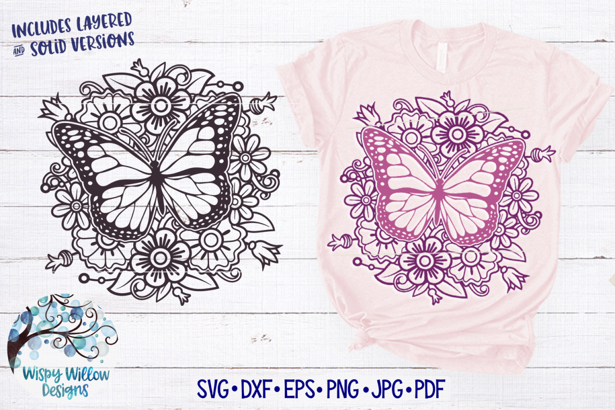 Free Free 57 Butterfly And Flower Svg Free SVG PNG EPS DXF File
