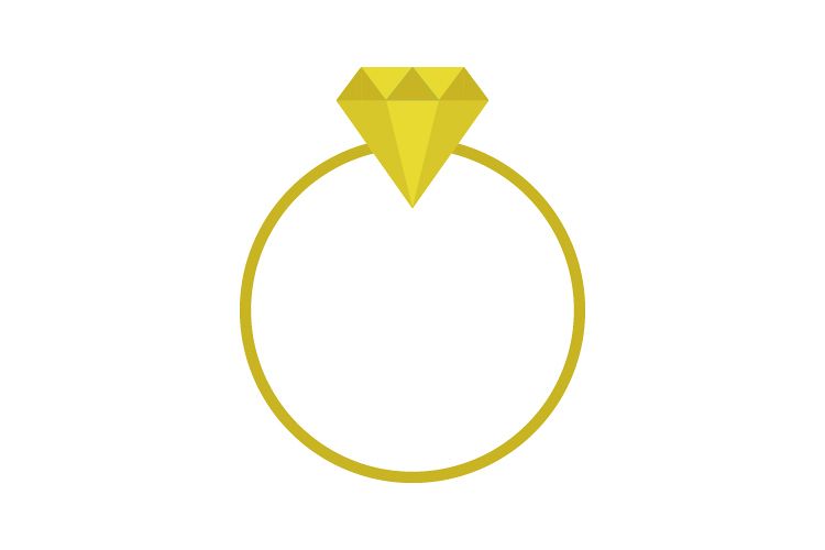 Ring icon with diamond example image 1
