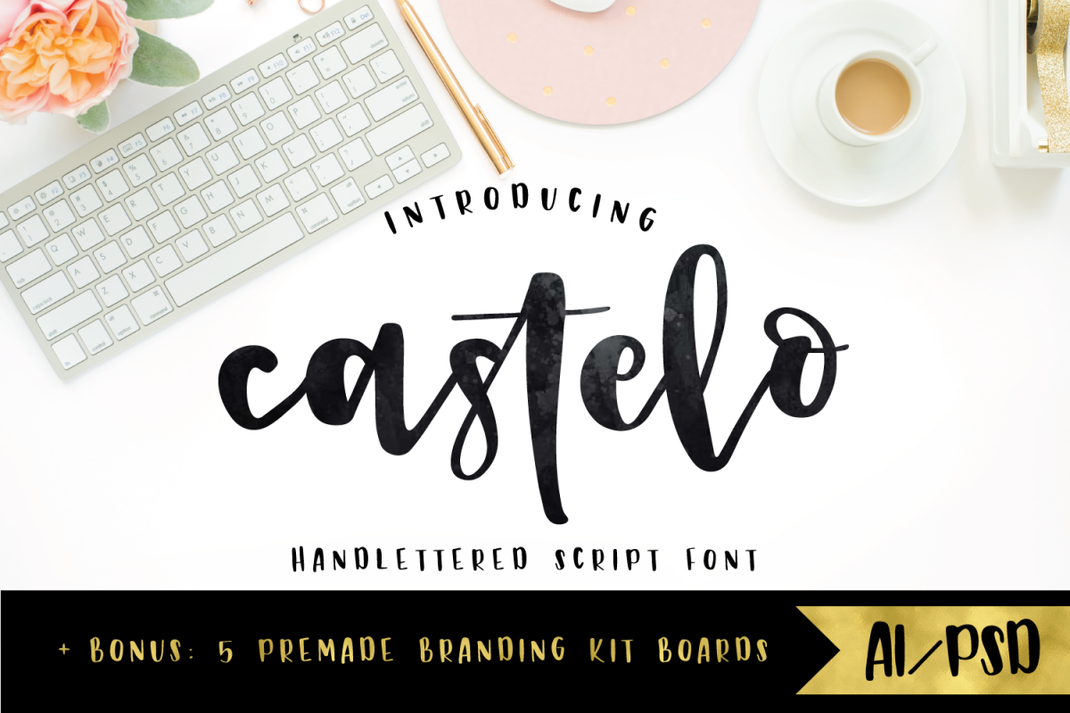 Castelo Script + 5 Branding Boards example image 1