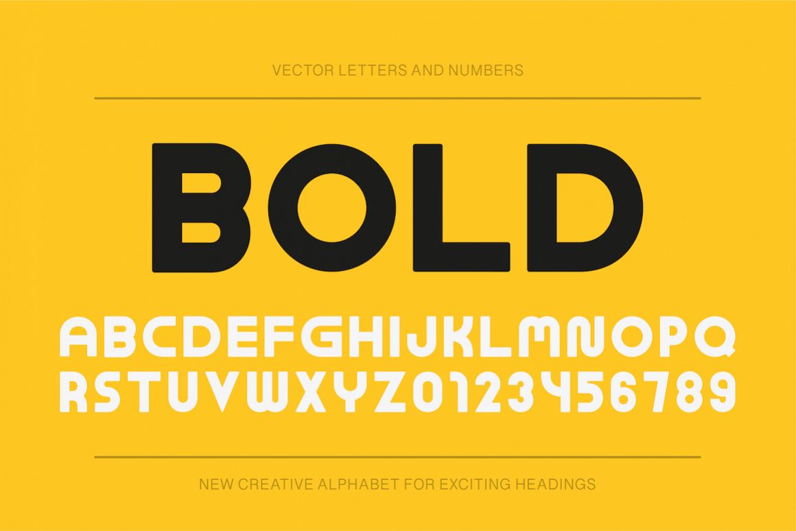 Modern bold english alphabet example image 1