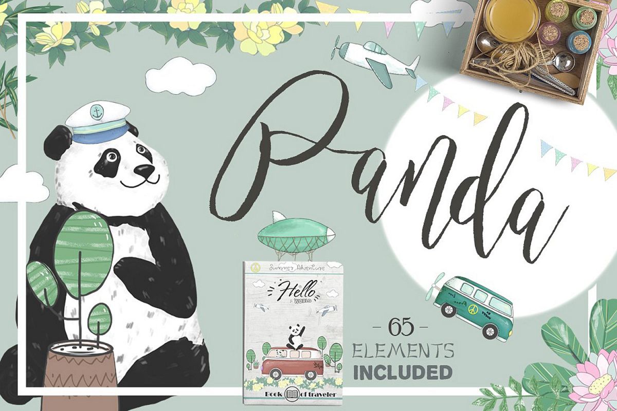 Pandas. Summer Adventure example image 1