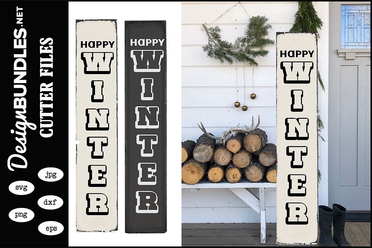 Happy Winter-Vertical SVG example image 1