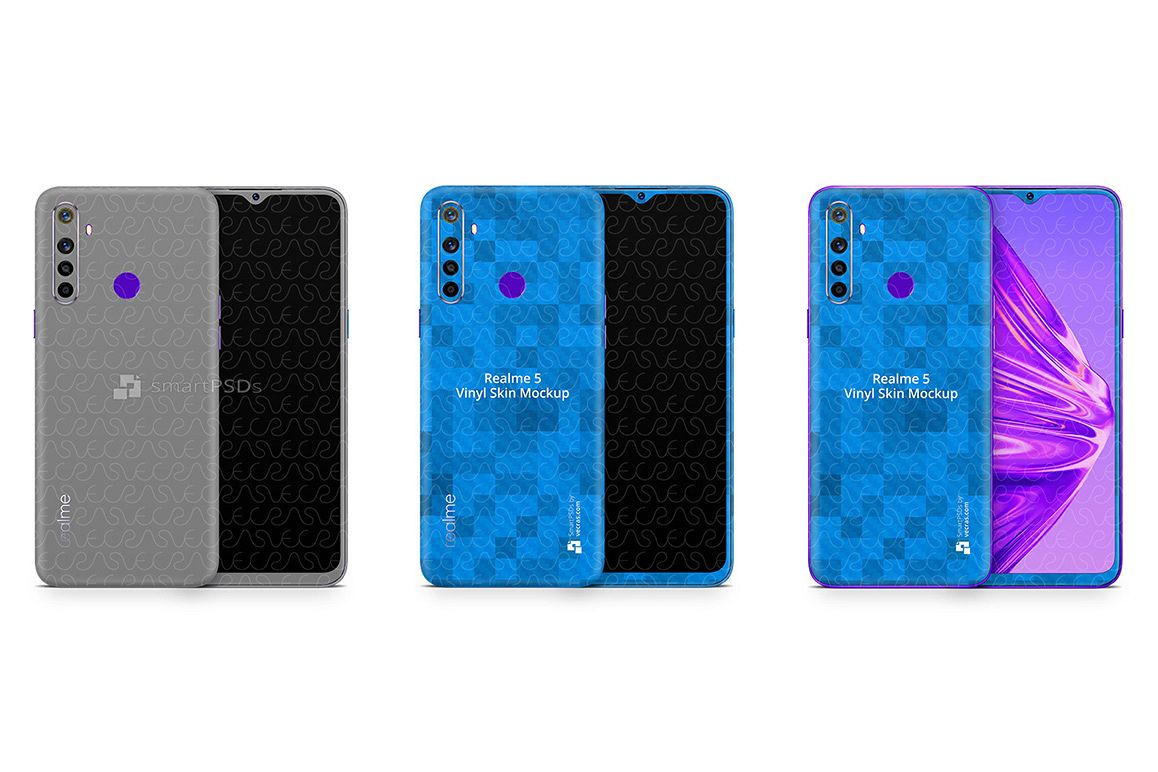 Realme 5 2019 PSD Skin Mockup Template example image 1