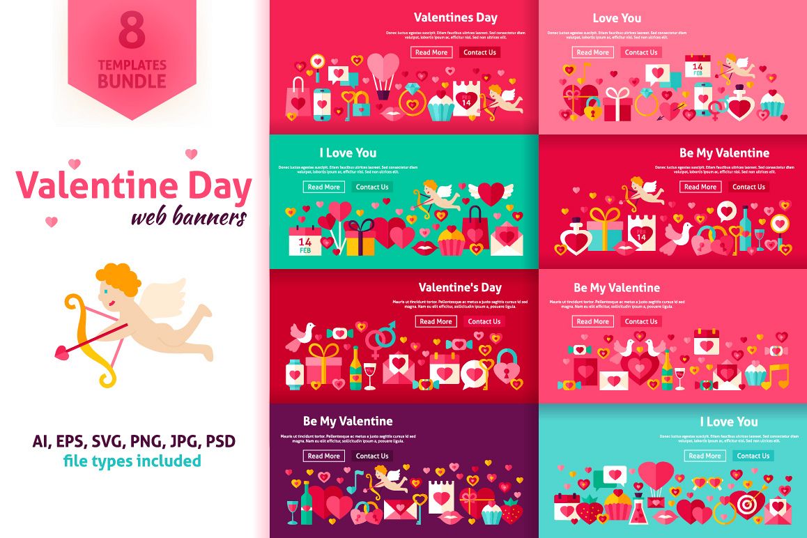 Valentine's Day Website Banners example image 1