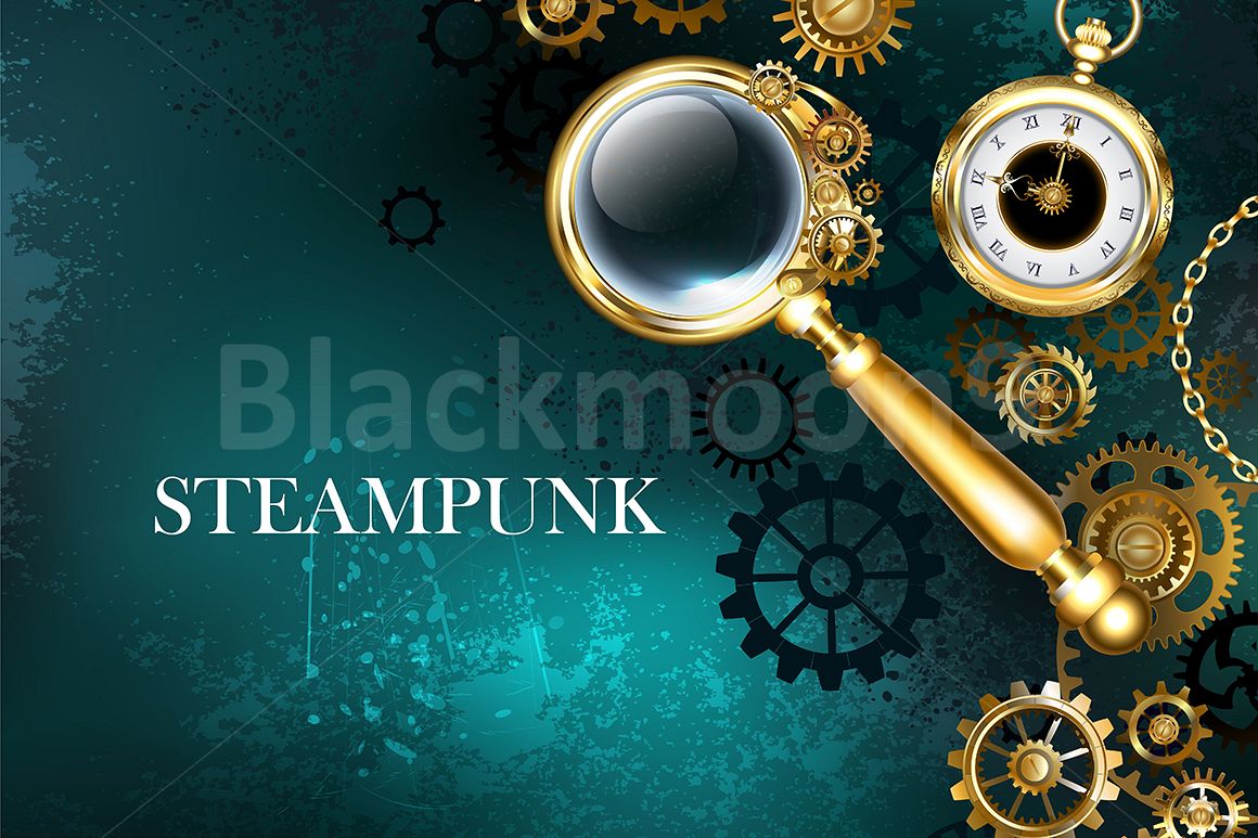 Magnifier in Steampunk Style example image 1