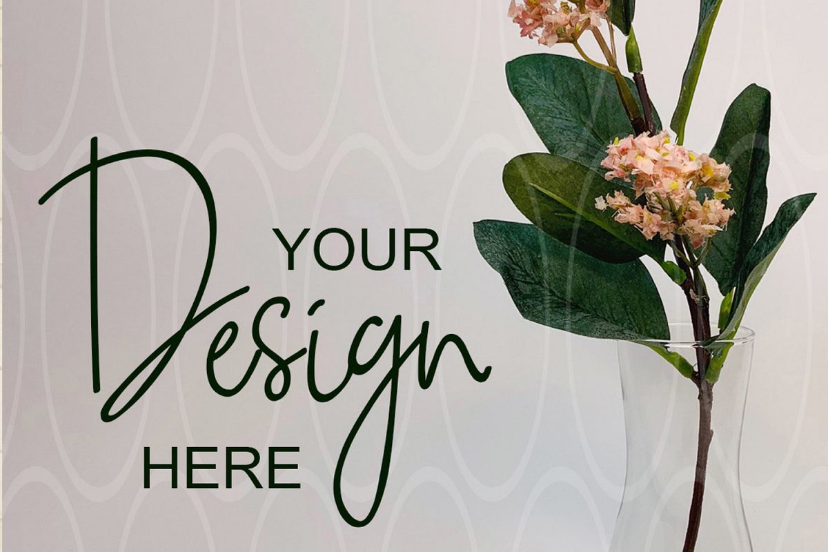 Blank Glass vase mockup Mockup Minimalism mock up example image 1