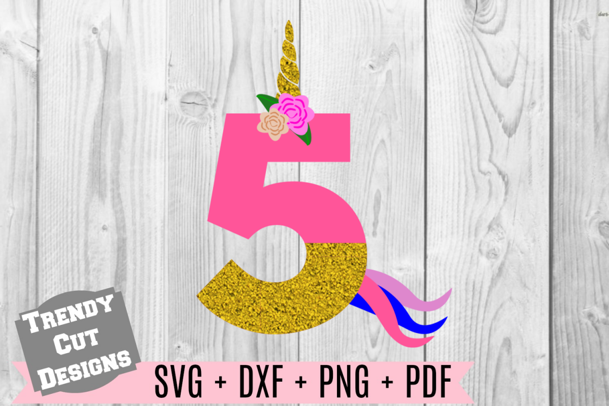 Download 5th Unicorn Birthday SVG