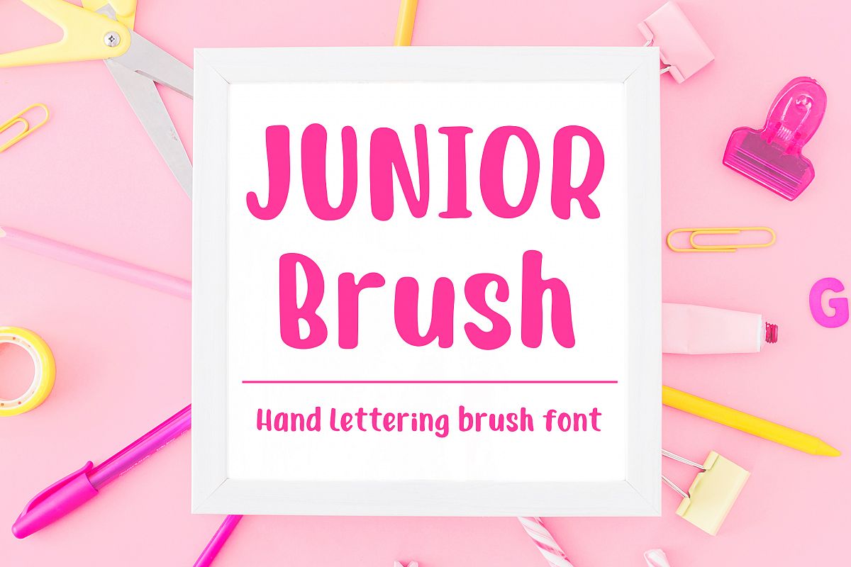 Junior Brush - Handwritten Brush Font example image 1