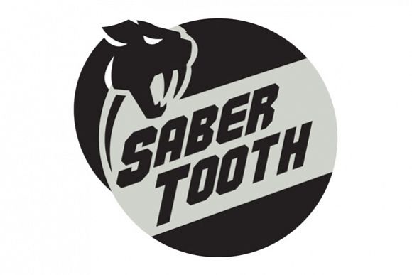 Saber Tooth Tiger Cat Head Circle Retro example image 1
