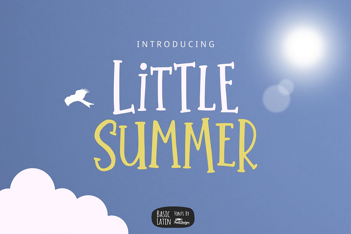 Little Summer Cute Font example image 1