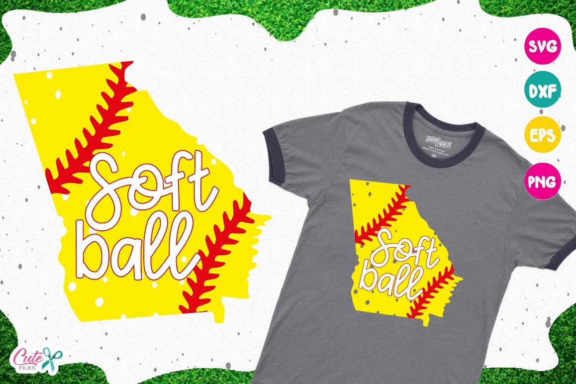 Georgia Softball life SVG, cut files for craftter example image 1