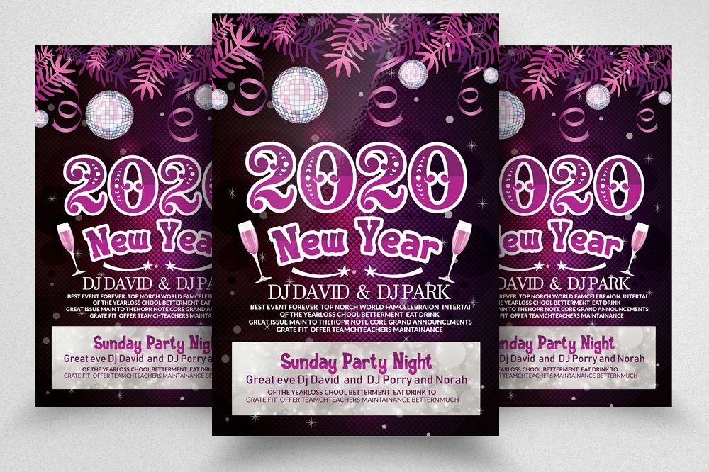 Happy New Year Party Flyer/Poster example image 1