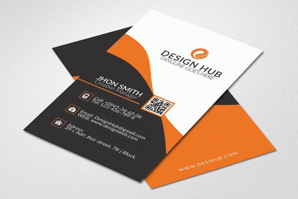 Vertical Business Card Template example image 1