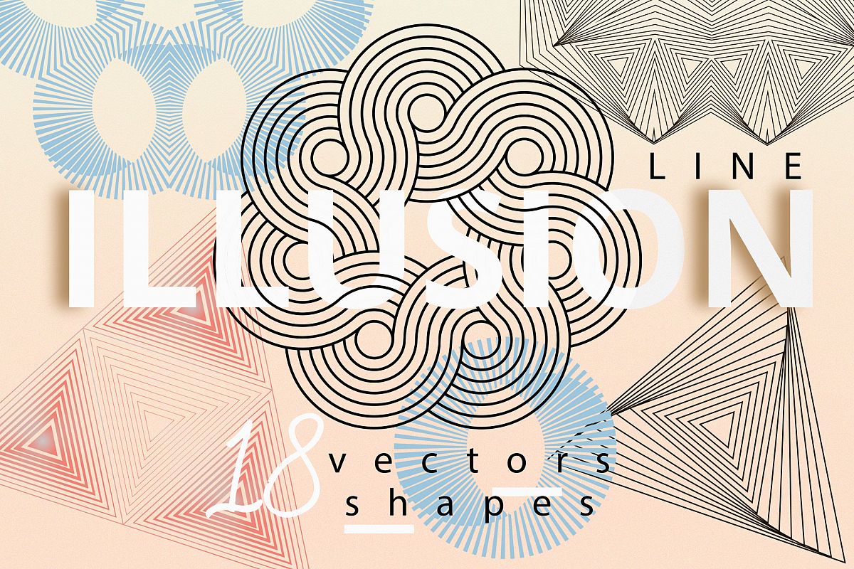Illusion linear geometric shapes example image 1