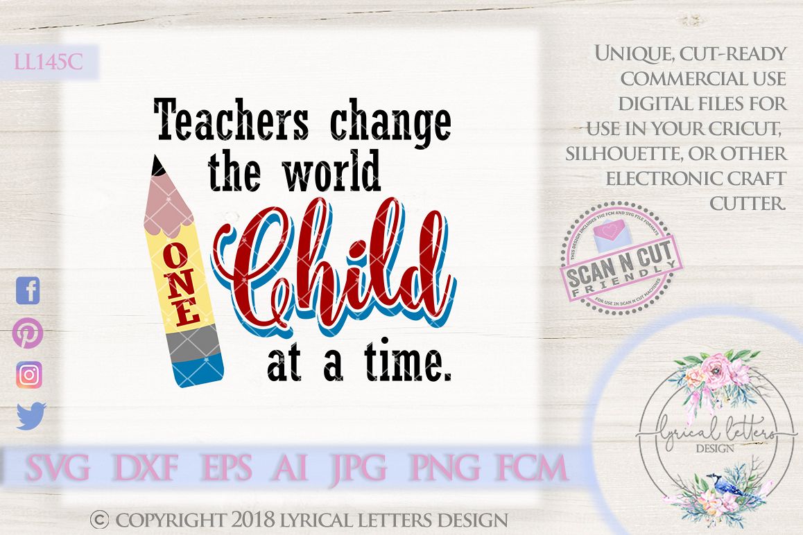 Teachers Change the World SVG Cut File LL145C example image 1