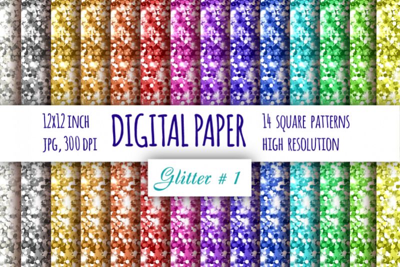 Glitter digital paper. Abstract background example image 1