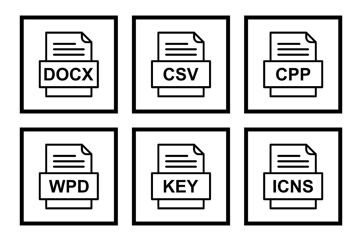 Set Of File Formats Icons example image 1