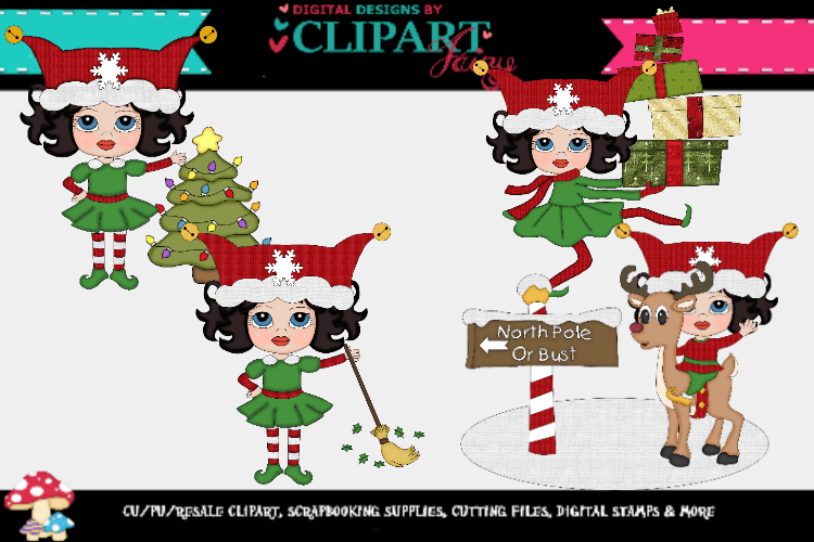 Christmas Elf Girls 5 example image 1