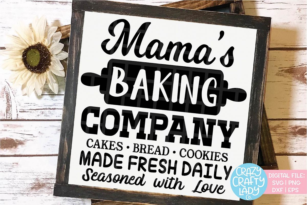 Mama's Baking Company SVG DXF EPS PNG Cut File example image 1