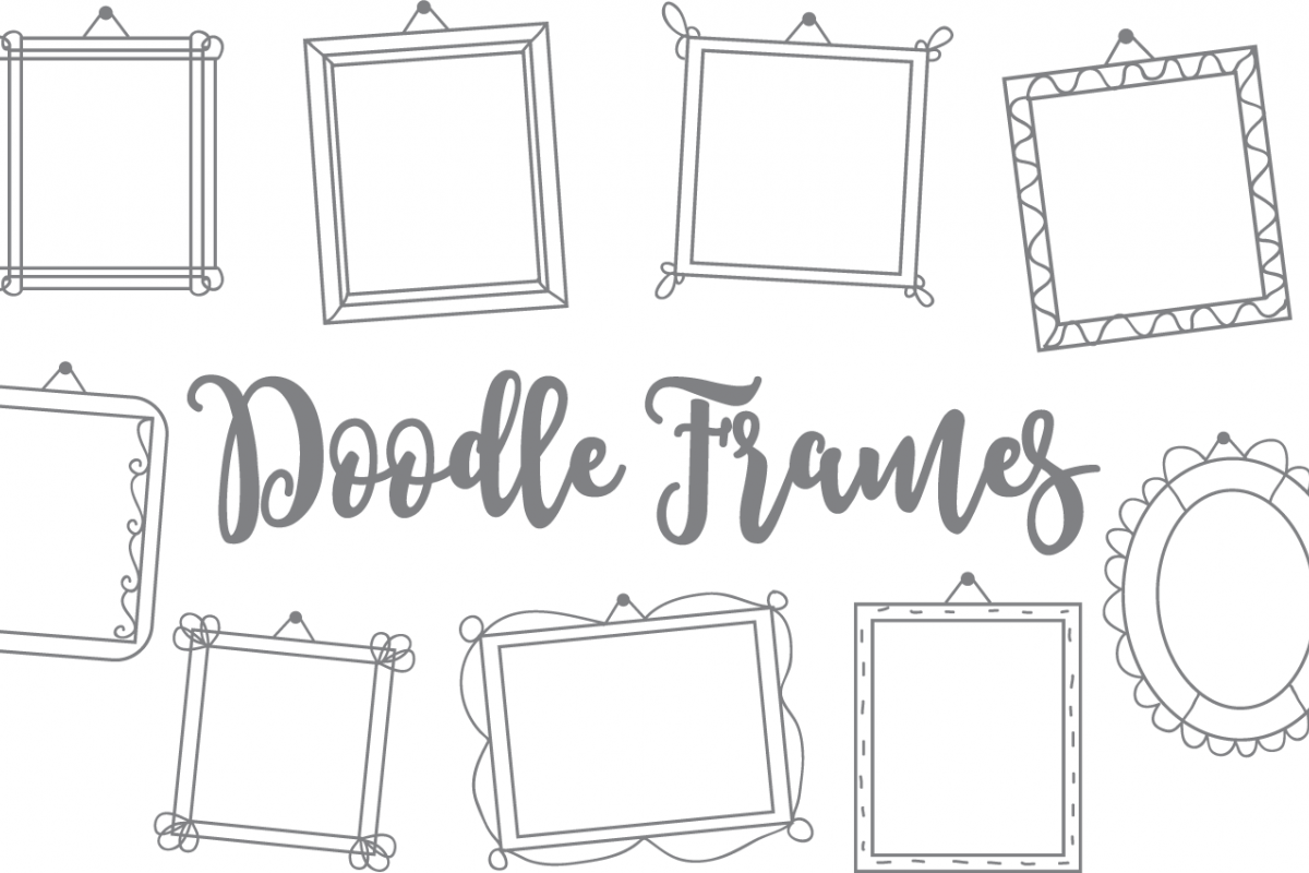 Hanging Doodle Frames By Sonya Dehart D Design Bundles Hanging Doodle Frames Example Image