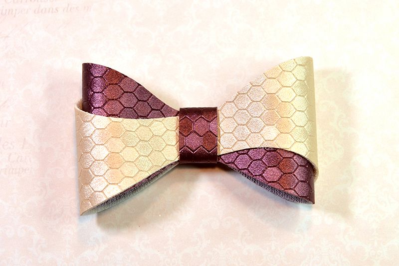 Hair bow template SVG, DIY leather bow template example image 1
