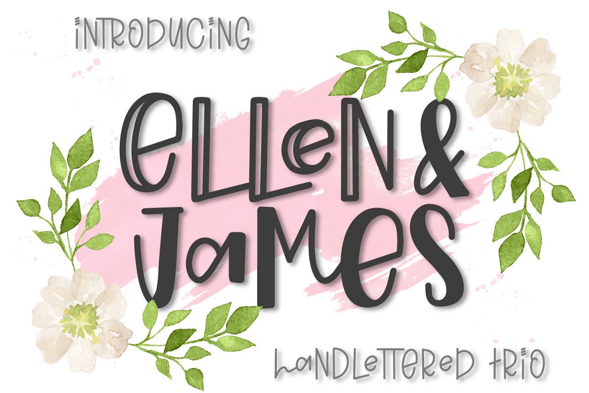 Ellen & James - A Handlettered Trio of Fonts example image 1