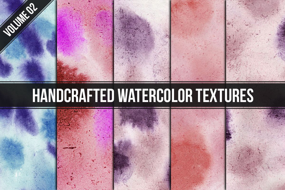 Handcrafted Watercolor Textures Vol. 02 example image 1