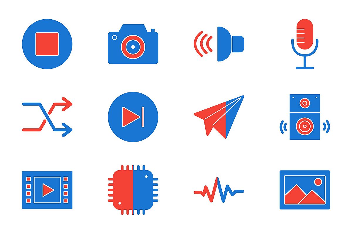 Set Of Multimedia Icons example image 1