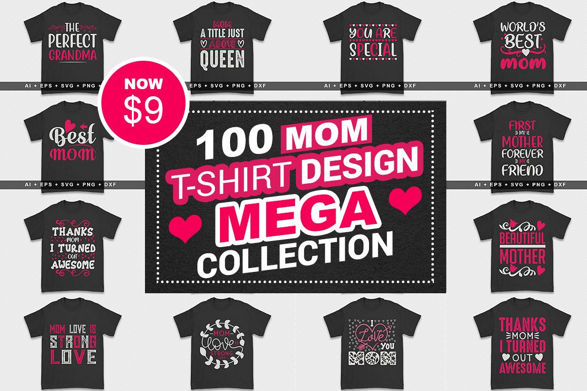 100 Mom Tshirt Design Mega Collection example image 1