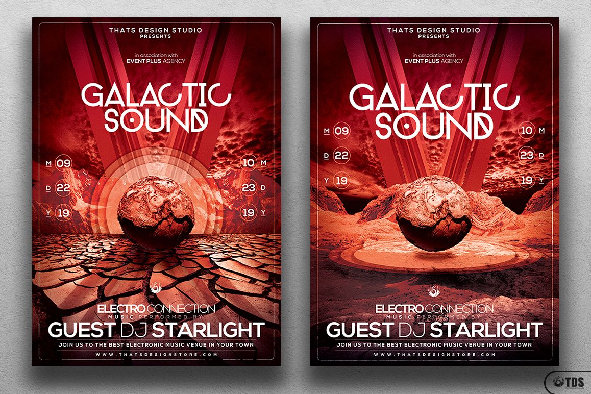 Galactic Sound Flyer Template V3 example image 1