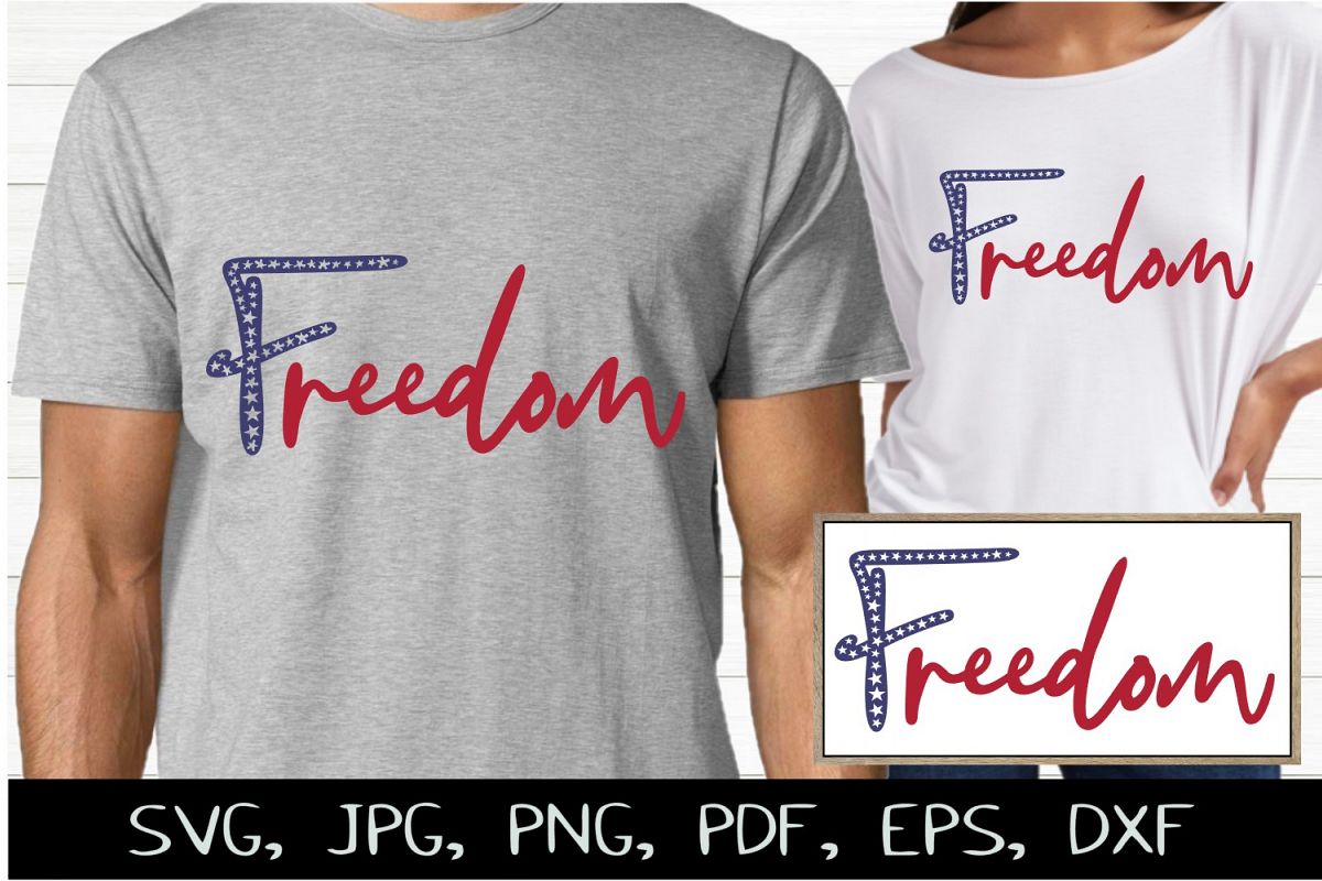 Freedom SVG & July 4th Sublimation Design and Printable example image 1